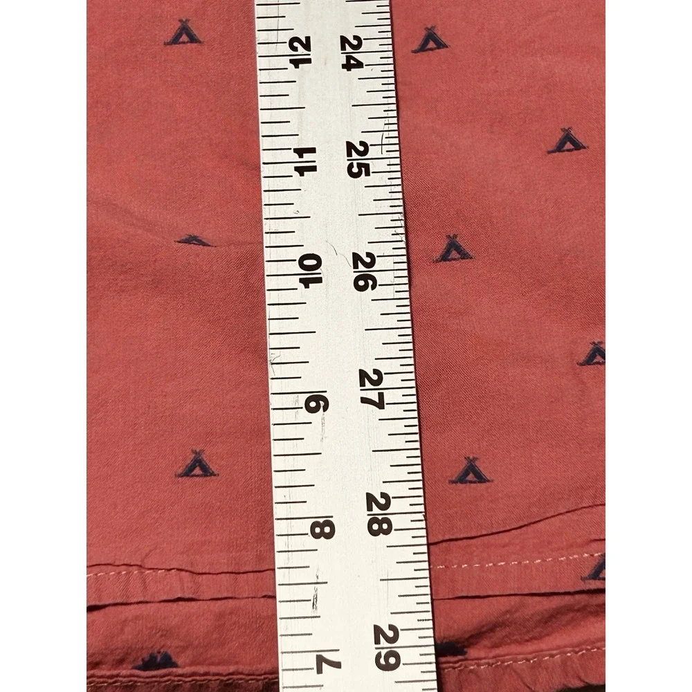 THE NORTH FACE Bayhail Jacquard Button Up Mens XL Teepee Clay Red EUC